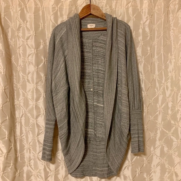 Aritzia Wilfred Diderot Cocoon Open Front Cardigan Grey - Picture 1 of 14